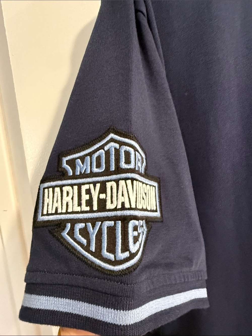 Harley-Davidson Navy Blue Button Front Baseball Jersey - Picture 6 of 8